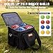 Bonioka Bocce Ball Bag for 8 Balls, Bocce Ball Set Carrying Case with Removable Dividers, Padded Bocce Storage Bag with Shoulder Strap & Mesh Pockets for Lawn Games, Black (Bag Only)