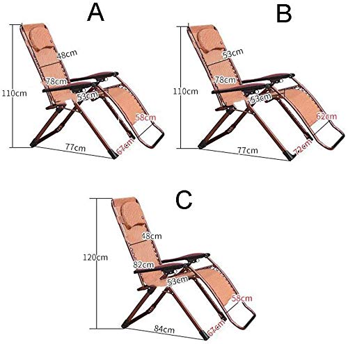 Tumbona de jardín reclinable y portátil con asiento ancho para máxima comodidad 3