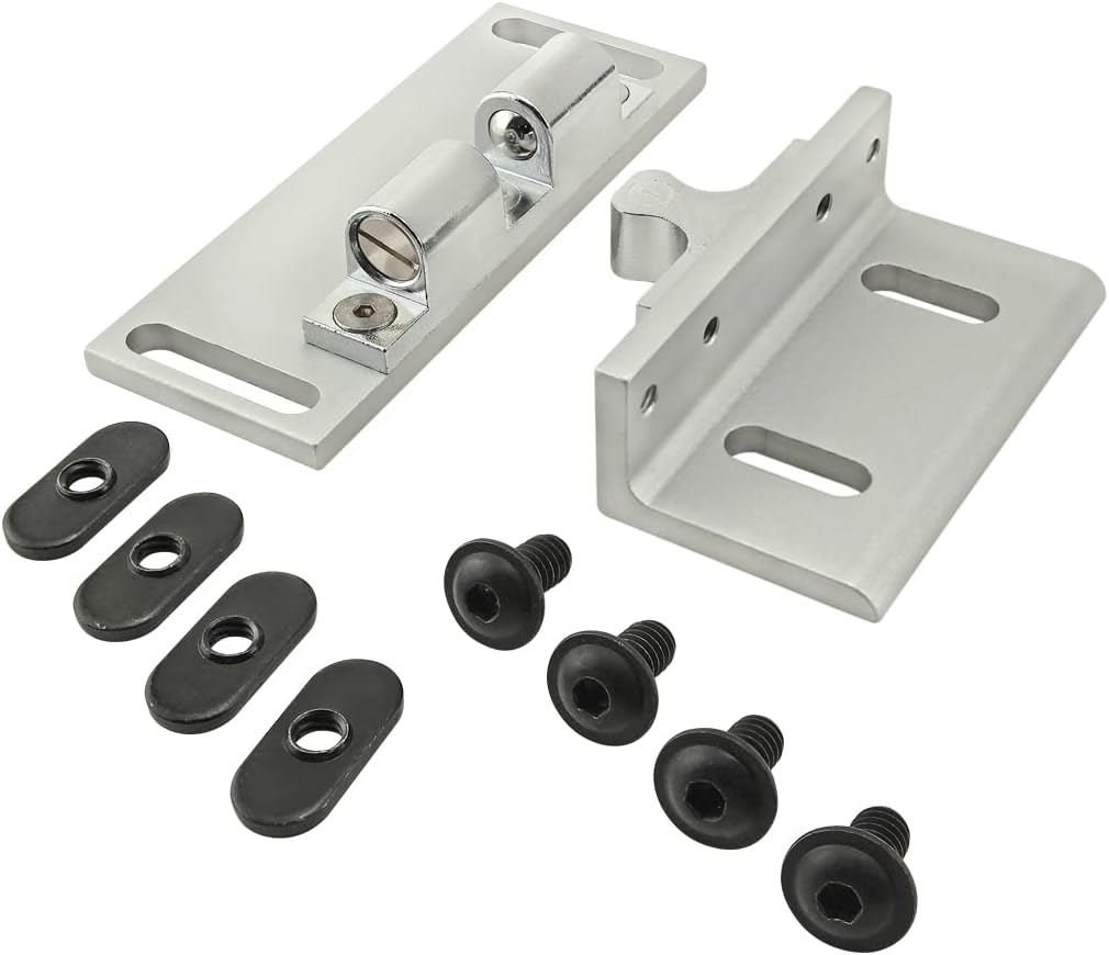 8020, 2134, 15 30 40 Series, Adjustable Tension Ball Latch Double Ball Tension Roller Catch Latch for Aluminum Extrusions, Cabinet, and Doors, 80/20 Hardware (15, Clear Anodize)