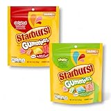 ASSORTIT X Starburst Collab Sweet & Sour Gummies Variety 2 Pack Original & Sours Chewable Sampler 9 Oz Resealable Bags American Classic Fruit Chews Unwrapped Fun Snack Juicy Treats