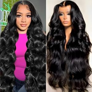 30 Inch 13×6 Lace Front Wigs Human Hair 200 Density Body Wave HD Lace Front Wigs Human Hair Pre Plucked Natural Color Glueless Wig 100% Virgin Human Hair Lace Front Wigs for Women