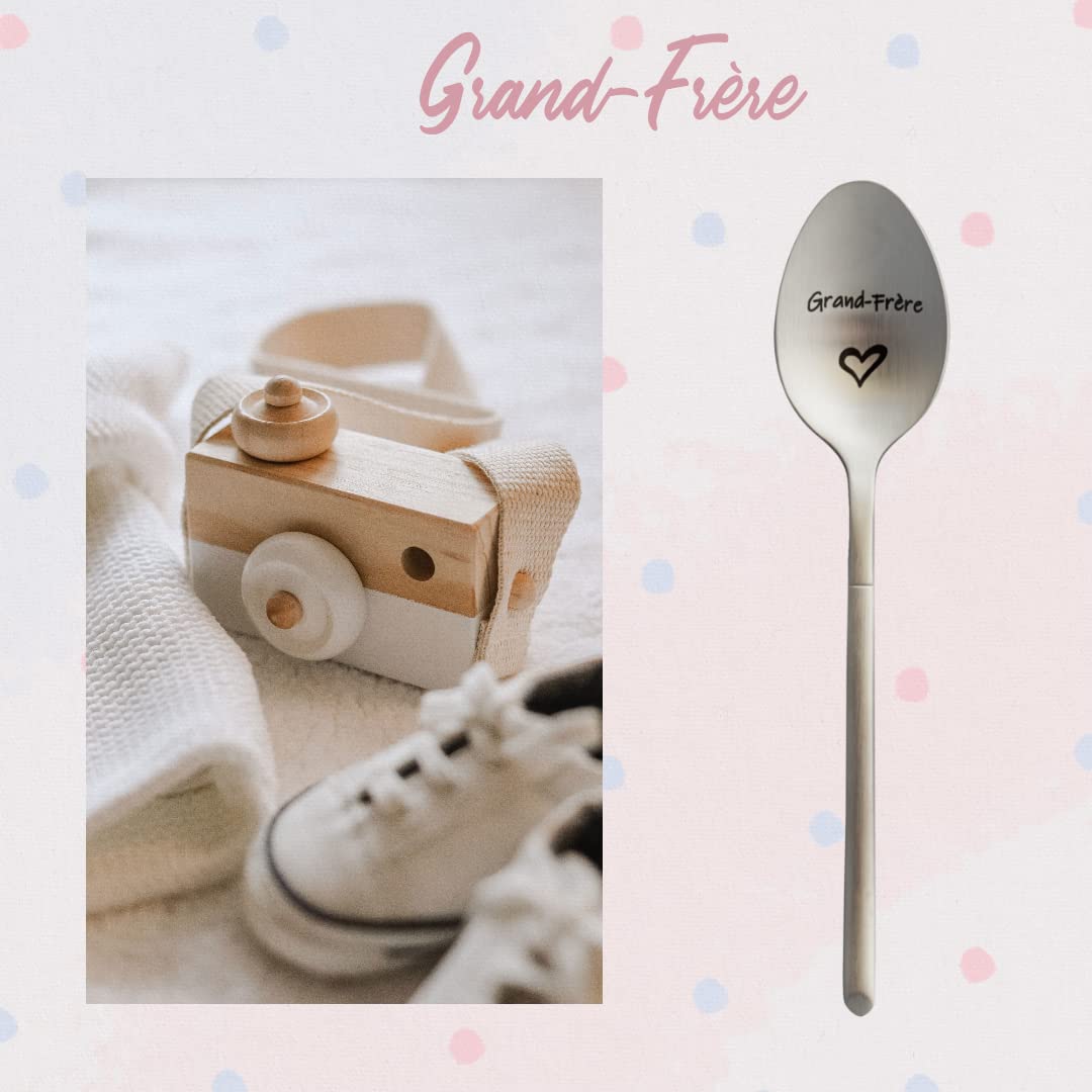 ZINELLO DESIGN Cuillère à Pâte à Tartiner Personnalisée 20,5cm - Acier Inox 18/10 - Idée Cadeau Gourmand