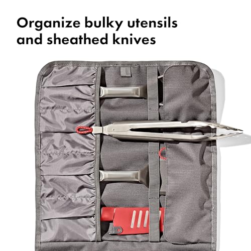 OXO Outdoor Camp Kitchen Tool Roll, Camp Kitchen Organizer, Travel Utensil Organizer, Outdoor Cooking, Travel Chef Roll, Camping Essentials, Camping Gear Storage - Image 2