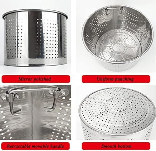 Seafood Boil Strainer Basket - 40CM Steamer for Crawfish, Crab, Pasta, Frying & Salads - Dishwasher Safe Cookware for Easy Cleanup and Versatile Cooking