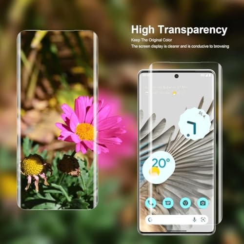 Image of Casecandy - (Pack 2 Screen Protector Guard for Pixel 7 Pro | Curved Anti Scratch Screen Guard for Pixel 7 Pro - Fingerprint Working /Bubble Free - HD