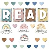 Reading Corner Decor - Bohemian Classroom Decor Kindergarten, Elementary and Middle School Classroom READ Sign Bulletin Board and Wall Decor 13.5 * 10.5inch