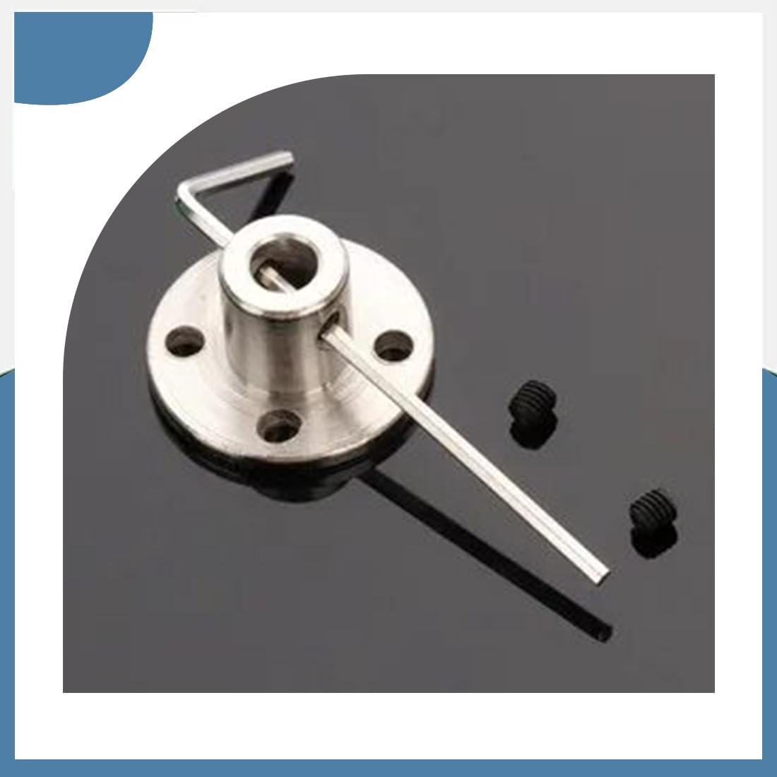 2 Pezzi 8Mm Flange Di Accoppiamento Modello Con Guida Rigida Giunto A Flangia Connettori Di Accoppiamento Flangiato Con 4Pzs Viti E 1Pz Chiave Per Fai Da Te E Motori Di Modellini Radiocomandat