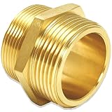 Fire Equipment Hexagonal Nipple Fitting Brass Fire Hose Adapter 1-1/2" NPT Male x 1-1/2" NST (NH) Ma