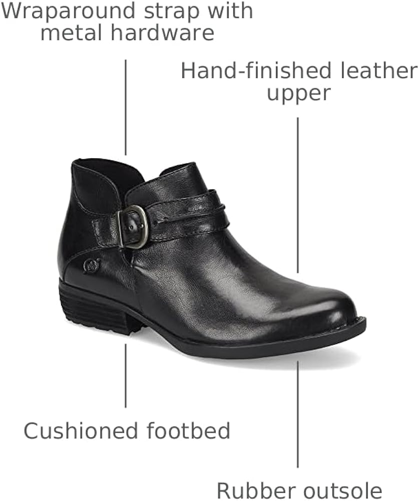 Amazon.com | BORN Women's Kati Black 6 M | Ankle & Bootie