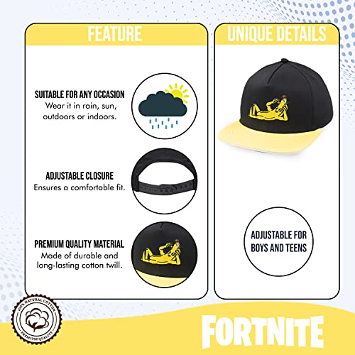Image of Fortnite Baseball Cap for Boys, Quality Made Boys Hat and Fitted Cap, Flatbrim Baseball Hat with Sleek Design