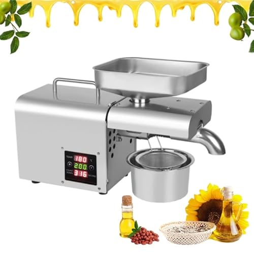 610w Olio pressa automatica, noci arachidi frantoio a freddo & pressa calda, estrattore di pressa per olio di noci in acciaio inox, dell'olio estrazione di olio fino al 55%