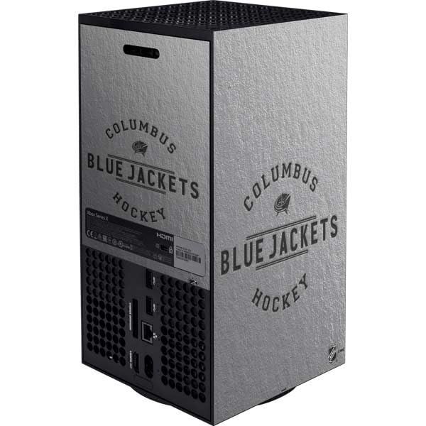 Skinit Decal Gaming Skin Compatible with Xbox Series X Bundle - Officially Licensed NHL Columbus Blue Jackets Black Text Design