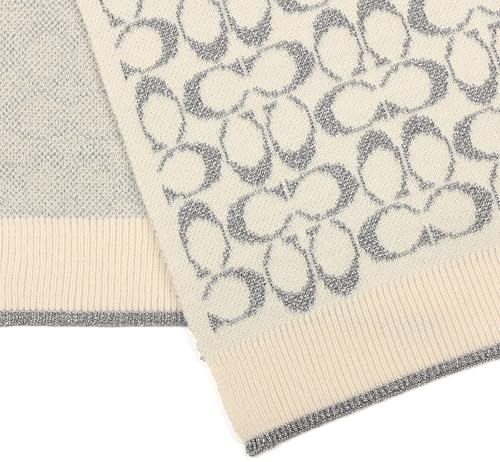 Coach METALLIC SIG C KNIT SCARF4