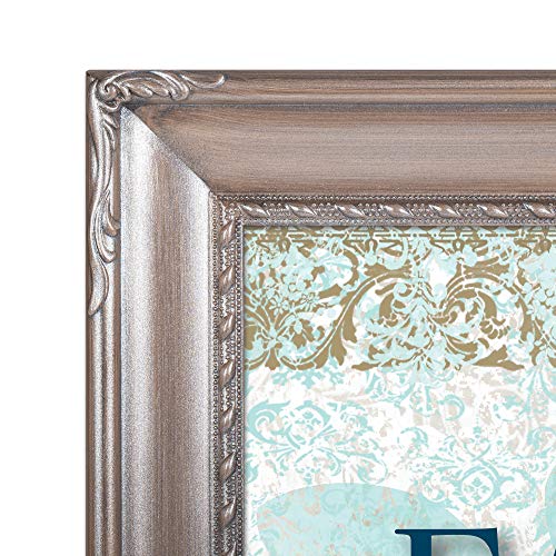 Cottage Garden Faith Fills This Home Brushed Silver Rope Trim 8 X 10 Table Top And Wall Photo Frame #TOP3