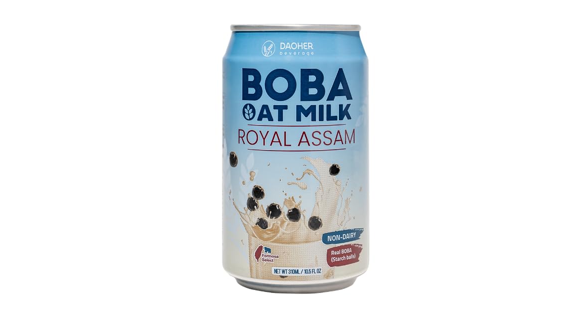(Pack of 24) DaoHer Royal Assam Oat BOBA || No.1 Canned BOBA || Bubble Milk Tea Ready-To-Drink || Vegan
