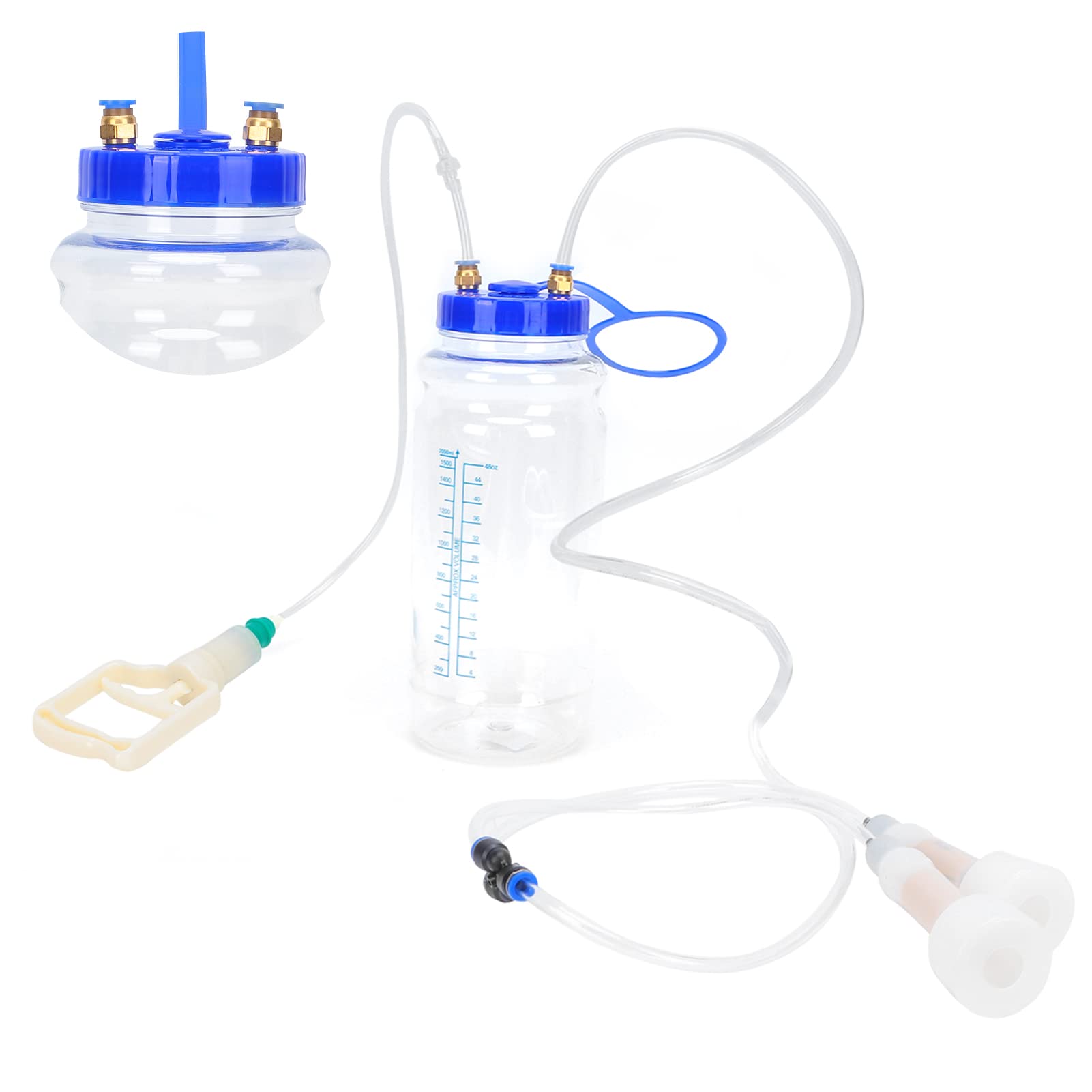 Máquina de ordeño de cabra Manual de ordeño para ordeño de cabras portátiles portátiles Milker de cabra con bomba de presión de vacío (De doble cara)