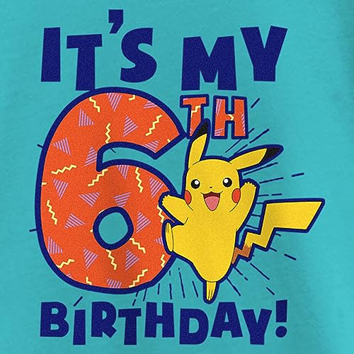 Girl's Pokemon It’s My 6th Birthday Pikachu T-Shirt2