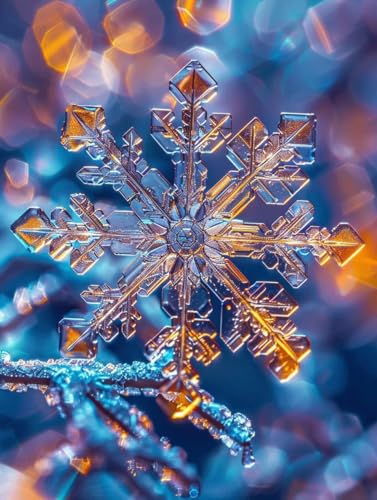 Broderie Diamant kit Complet Flocon de Neige pour Décoration Murale Salon