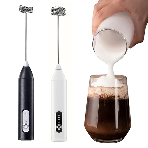 Mini Mixer Portátil USB – Misturador de Bebidas e Espumador de Leite para Café e Cozinha