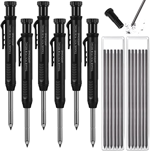 Colarr 10 Pcs Mechanical Carpenter Pencil with 60 Refill Deep
