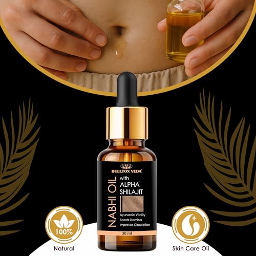 Image of Nabhi Oil 30ml with Alpha Shilajit for Vitality & Energy Support | Herbal Belly Button Oil for Men & Women | Supports Stamina, Circulation, Strength & Daily Wellness | Lightweight Non Sticky Daily Care