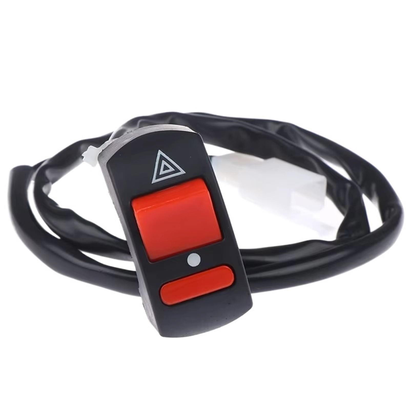 1 Interruptor Luz Emergencia Motocicleta Botón Advertencia Doble Destello Vehículo Eléctrico Lámpara Emergencia Señal Intermitente Interruptor Momentáneo Motocicleta botón Arranque para Moto