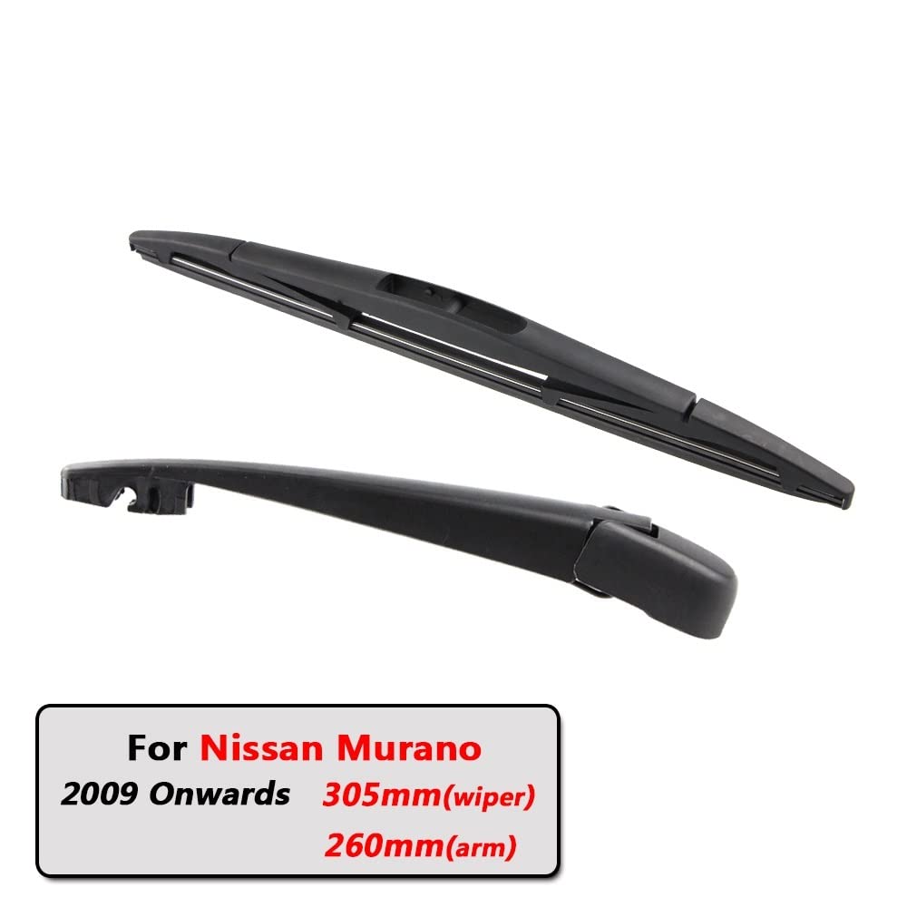 Tylne pióro wycieraczki samochodowej Tylne ramię wycieraczki do Murano Hatchback (od 2009 r.) 305mm Auto szyby przedniej (Size : Single rear wiper)