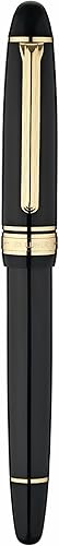 Miniatura 9 de BEILUNER 319 Piano Black Lacquer Rollerball - Impresionante bolígrafo de lujo con oro de 24 quilates, pesado y repuesto de tinta negra Schneider, el
