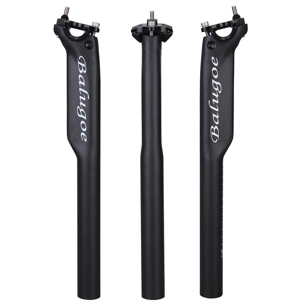 Solide Zadel Zadelpen Fietszadelbuis, Carbon Lichtgewicht Fietszadelpen, tbv(Matt, 27.2X400MM
