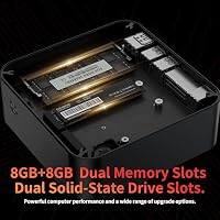 DreamQuest Leiser Mini PC Windows 11 Pro - AMD Ryzen 5 7430U | 16GB DDR4 512GB SSD (Aufrüstbar) | Metallgehäuse Mini Computer | WiFi 6, 4K Triple Display | Mini Computer für Büro & Home-Office – Ansicht 6