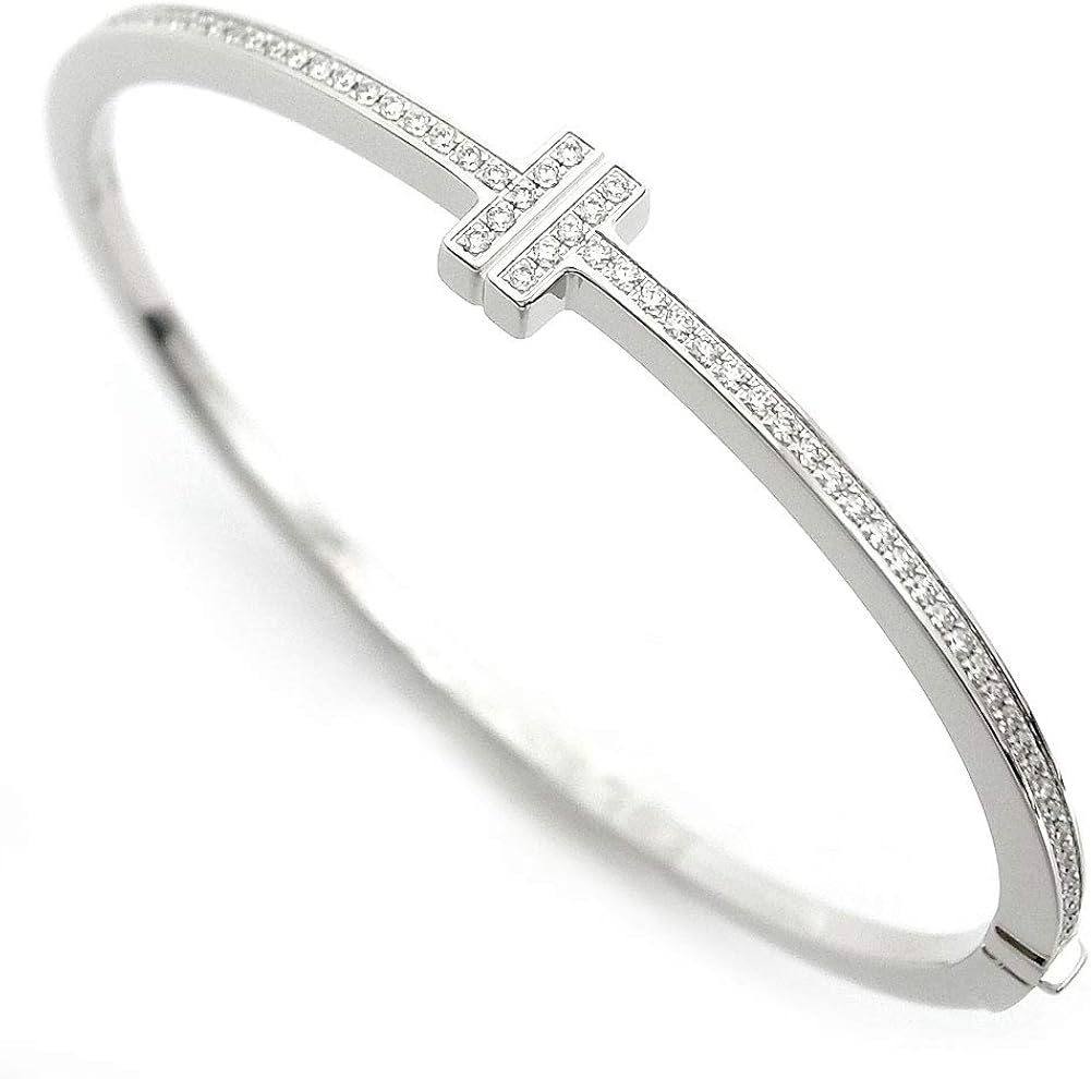 Amazon Tiffany Co ティファニー T ダイヤモンド ヒンジ ワイヤー バングル K18wg 中古 バングル 通販