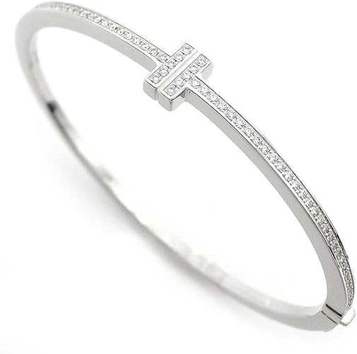 Amazon Tiffany Co ティファニー T ダイヤモンド ヒンジ ワイヤー バングル K18wg 中古 バングル 通販