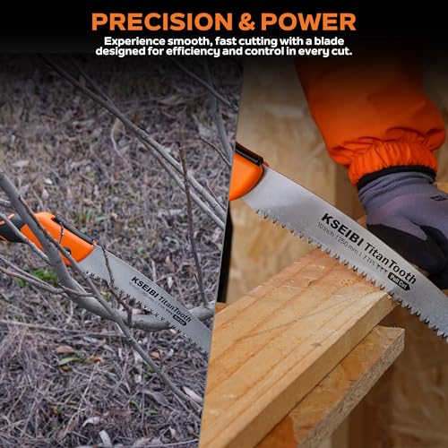 KSEIBI Folding Saw 10 Inch – SK-4 Steel Blade Hand Saw for Wood Pruning, Camping, Hiking, Gardening, Carpentry, Outdoor Use - Thumbnail 6