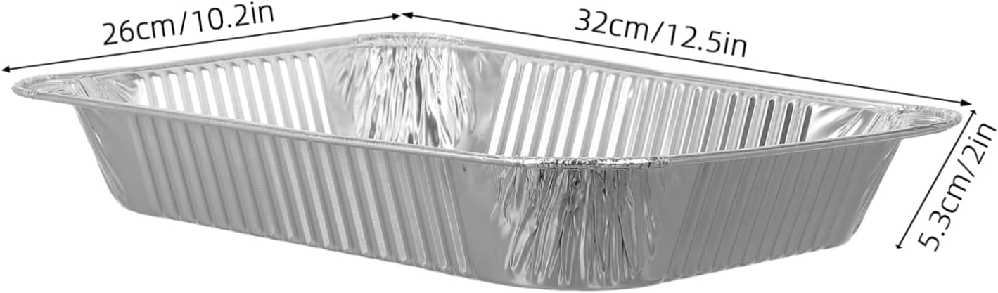 30Pcs High Temperature Aluminum Foil Pans for Bbq Baking Disposable Cooking Trays Versatile Heat Resistant Microwave Oven Safe for Meal Prep