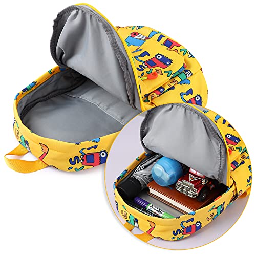 Image of Zicac Toddler Backpack Cute Canvas Preschool Backpacks for Boys Girls, Kids Backpack Perfect for Daycare and Preschool