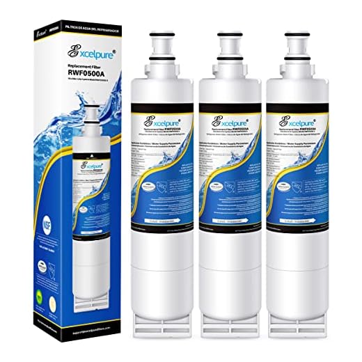 EXCELPURE 4396508 Refrigerator Water Filter，Replacement for Whirlpool EDR5RXD1,4396510, KitchenAid 4392857,EveryDrop FILTER 5,Kenmore 9010,NL240,LC400v, WF285,R-9010,WF-NL300,WSW-1，3 PACK
