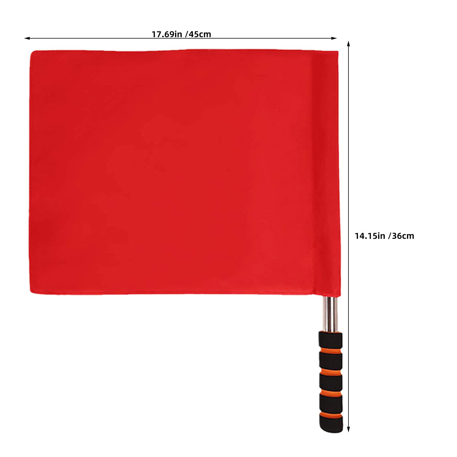 Kisangel Lot de 12 drapeaux de volley-ball - Drapeaux d'arbitre de football avec poignée antidérapante pour arbitre assistant - Bannières de pénalité en nylon haute visibilité pour