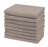 gryeer 8er-Set Microfaser Geschirrtücher, weiche, super saugfähige und fussel freie Küchentücher, 45 x 65 cm (Khaki)