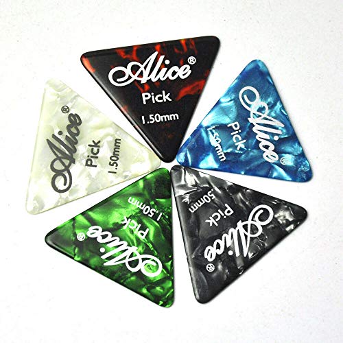 Alice 12 x Mediators Pour Guitares En Celluloid Triangle Equilatéral Picks 1.5mm AP600L - Les Beatles, Paul McCartney, John Lennon, RIngo Starr, George Harrison Alice 12 x Mediators Pour Guitares En Celluloid Triangle Equilatéral Picks 1.5mm AP600L