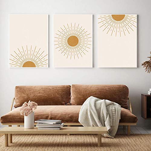 Affiche Soleil Boho et Peinture Abstraite 50x60 cm pour Salon - 3