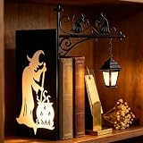 Latarnia Biblioteczna Dekoracyjne Oświetlenie Półki z Czarownicą Halloween