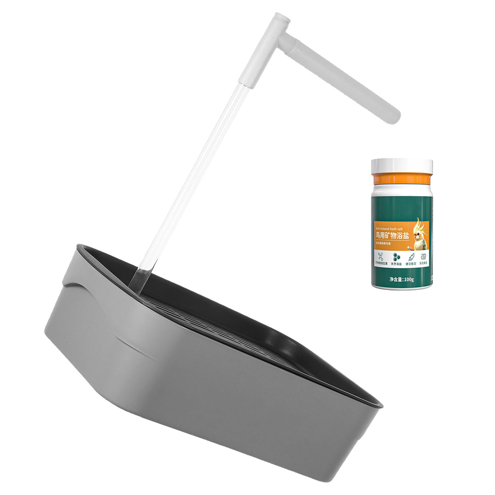 Vasca da Bagno Automatica per Uccelli con Doccia Automatica e Acqua Circolante Bagno per Gabbia di Pappagalli e Calopsitte Accessorio per Uccelli da Interno Adatta per