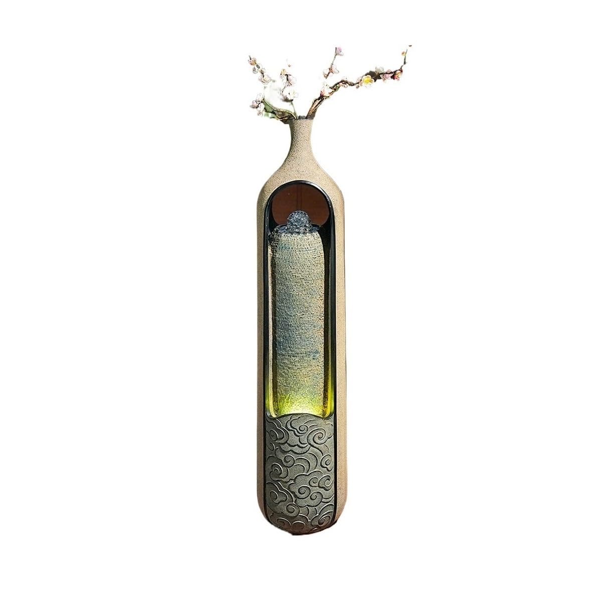 CHUOZI Water Fountain Floor Feng Shui Ornaments Chinese Style Living Room Decoration Waterscape Opening Housewarming Gift Outdoor
