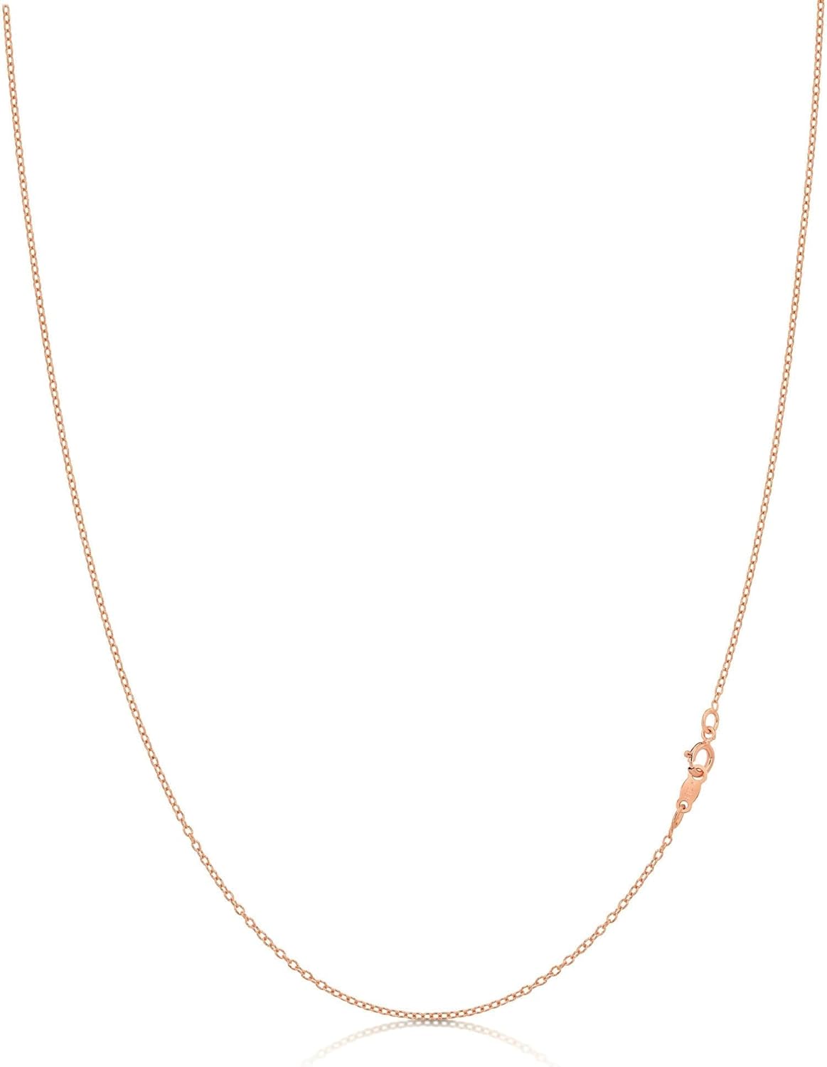 KEZEF 1mm 925 Sterling Silver Necklace for Women | 16-36 inch long Silver, 18k Gold, Rose Gold Necklaces for Women - Made In Italy Real Cable Chain Jewelry | Dainty cadena de plata s925 para mujer
