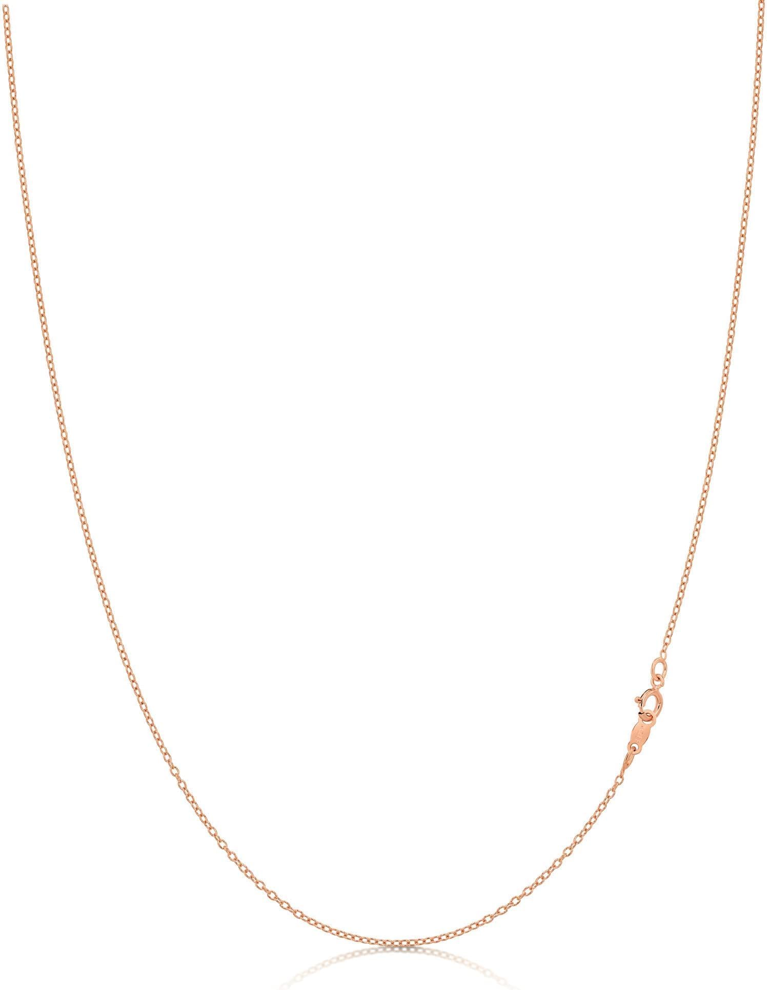 Rose Gold Plated Sterling Silver Cable Chain