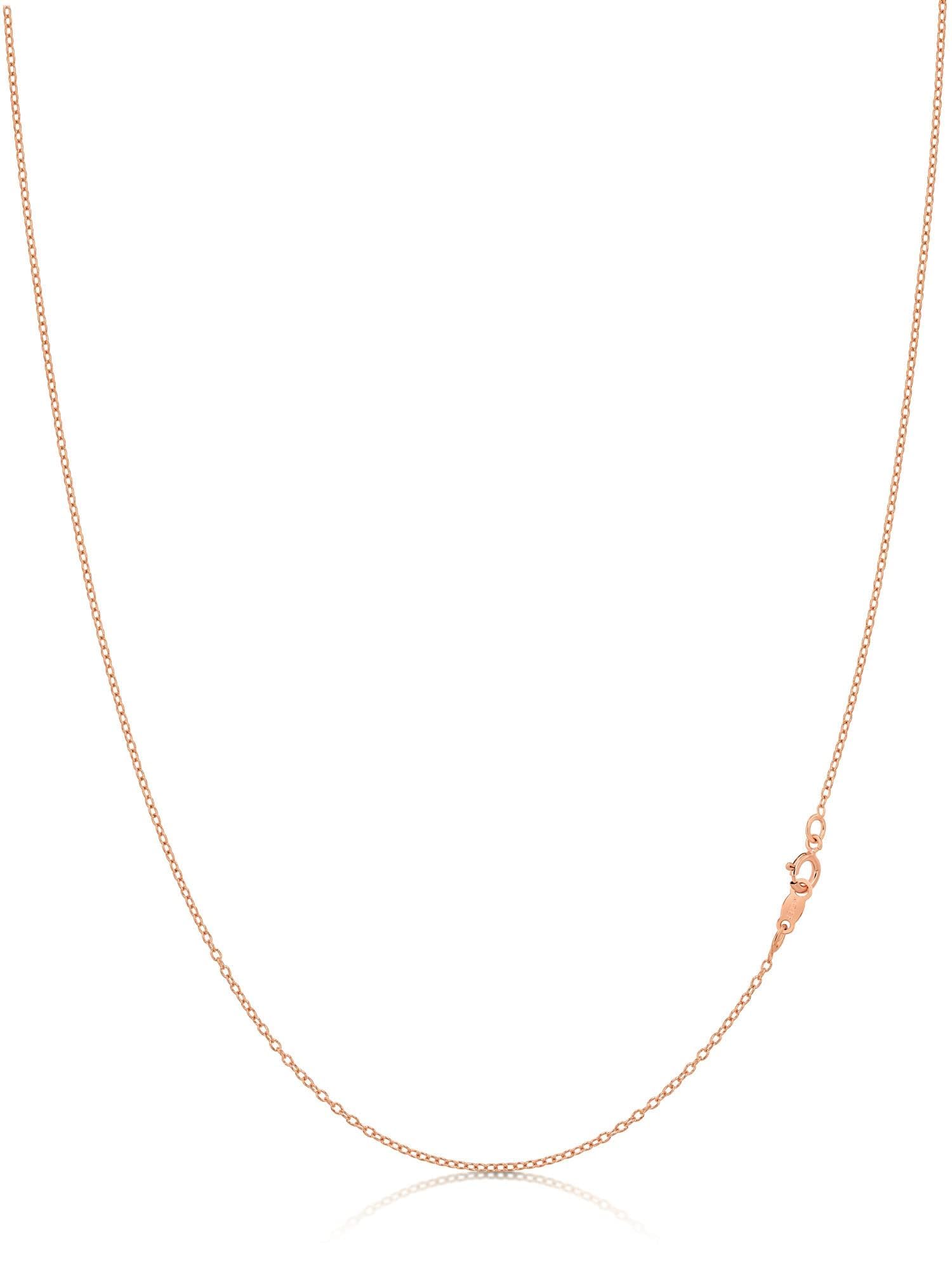 Rose Gold Plated Sterling Silver Cable Chain
