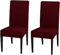 Vista 9 de JQinHome 6 fundas protectoras para sillas de comedor, de alta elasticidad, extraíbles y lavables, para el hogar, fiesta, hotel, ceremonia de boda