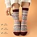 Clothirily 5 Pairs Wool Socks, Wool Socks for Women, Thick Knit Womens Sock, Warm Winter Crew Cozy Sock Gifts socks for Women