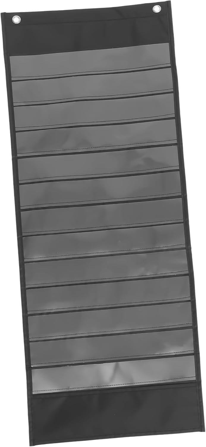 Oxford Cloth Door Back Hanging Bag Multi Layer Organizer for Books Magazines & Files Space Saving Pocket Storage for Home Office & School Size S Black