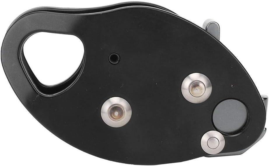 Alomejor Climbing Descender Self-Braking Stop 11-12.5mm Rope Grab Fall Equipment for Climbing (Black)